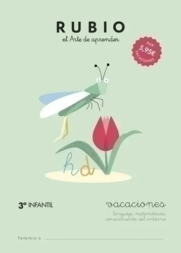 CUADERNO RUBIO A4 VACACIONES 3º ED. INF. - Pack de 5 unidades - Imagen 1