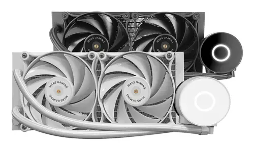 ML-PRO240, Refrigeración Líquida CPU Profesional, TDP 450W, 2 Ventiladores FDB Ultra-silenciosos, Bomba Opti-Chamber con Anillo de Iluminación Blanco, Multisocket Universal, Blanco - Imagen 3