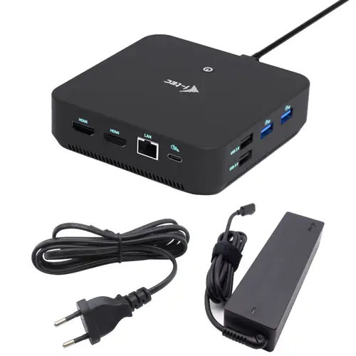 USB-C DP Dual HDMI Docking Station with Power Delivery 100 W + Universal Charger 100W - Imagen 1