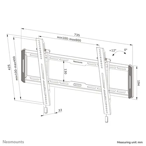 WL35-550BL16 Soporte de pared para TV 42-86" - inclinable - fácil montaje - Imagen 20