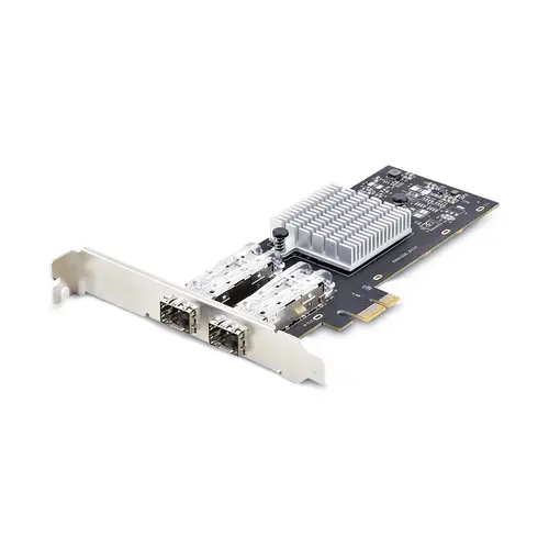 Tarjeta PCIe 2.1x1 de Red de Fibra Óptica/Cobre Ethernet 1Gb SFP de 2 Puertos - Chipset Controlador Intel I350-AM2 - Cobre de 1000BASE/Fibra Óptica - NIC - Imagen 1
