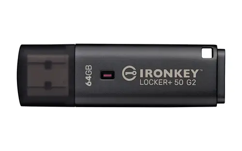 IronKey 64GB Locker Plus 50 G2, FIPS 197, AES-256 - Imagen 1