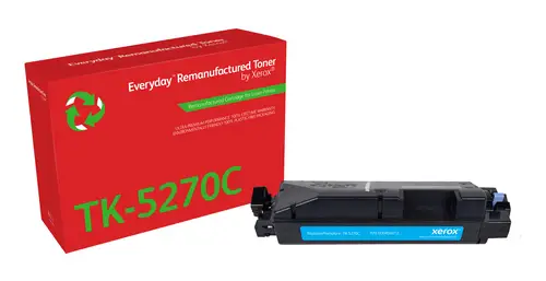 Remanufacturado Everyday Tóner Everyday Cian remanufacturado de Xerox es compatible con Kyocera TK-5270C, Capacidad estándar - Imagen 1