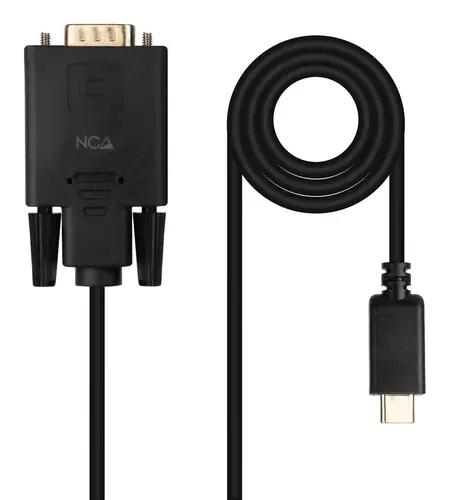 Cable Conversor USB-C/M a VGA/M, 1.8 m, Negro - Imagen 1