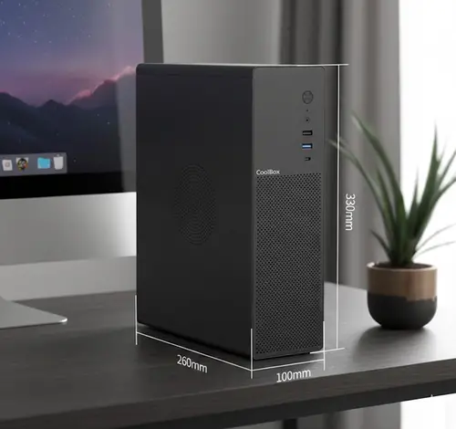 CAJA MATX SLIM T100 USB-C 3.2 GEN1 FULL METAL S/FTE + 1 VENT. 90MM - Imagen 6