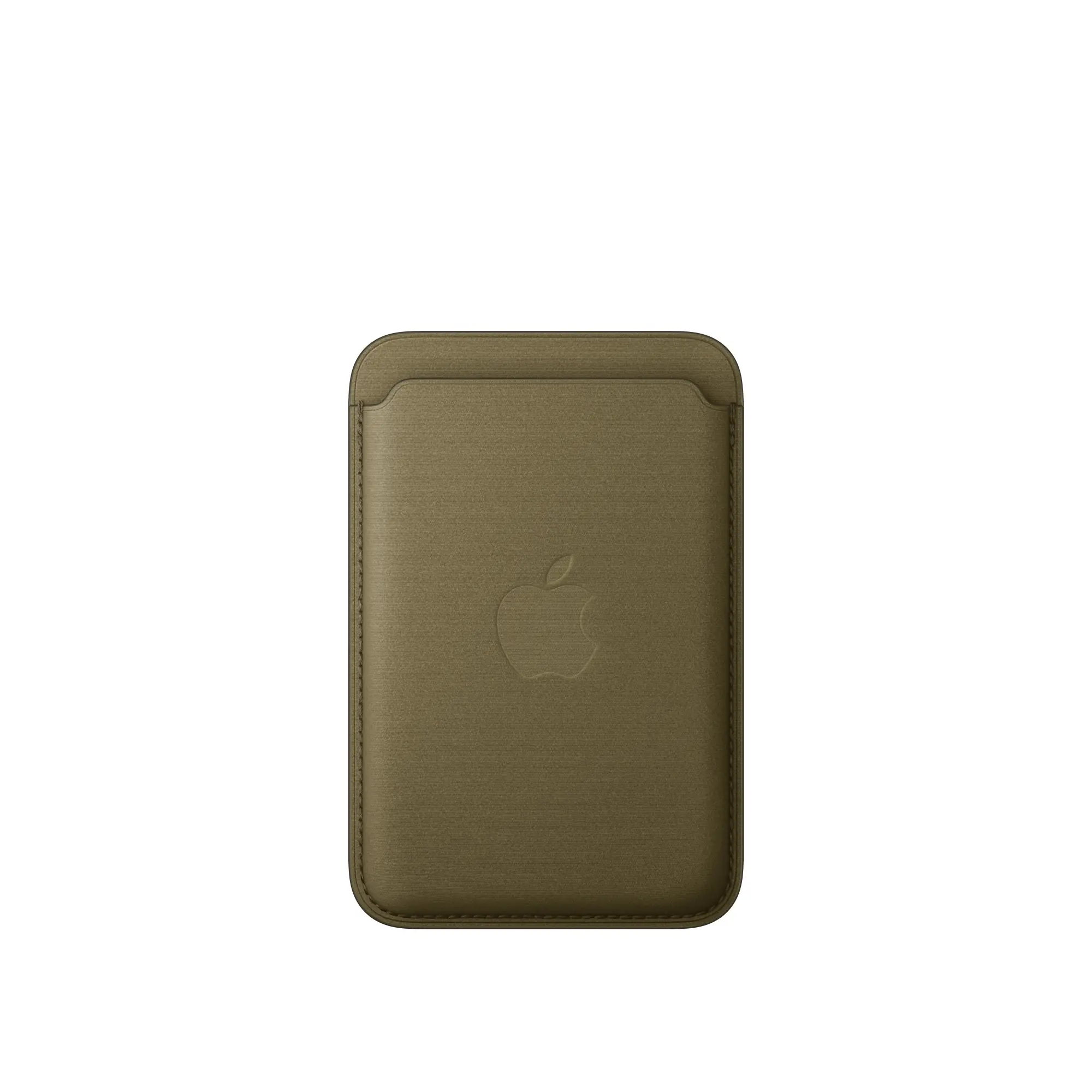 Cartera de trenzado fino con MagSafe para el iPhone - Oliva oscur..