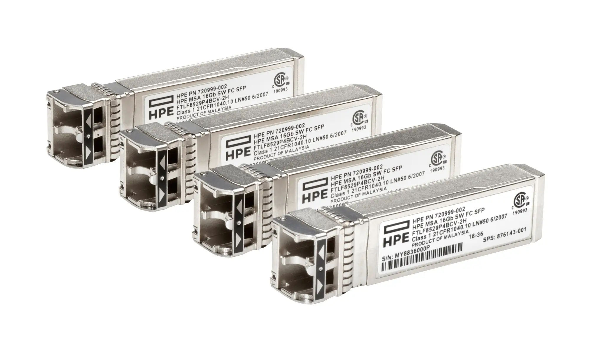 MSA 32Gb SFP+ Short Wave Fibre Channel 4-pack Transceiver Bundle