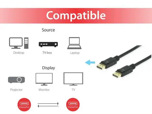 119251 Cable DisplayPort 1.4, 1,0 m, 8K/60 Hz - Imagen 4