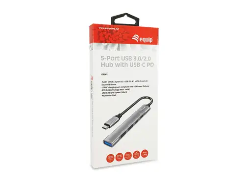128962 hub de interfaz USB 3.2 Gen 1 (3.1 Gen 1) Type-C 5000 Mbit/s Plata - Imagen 6