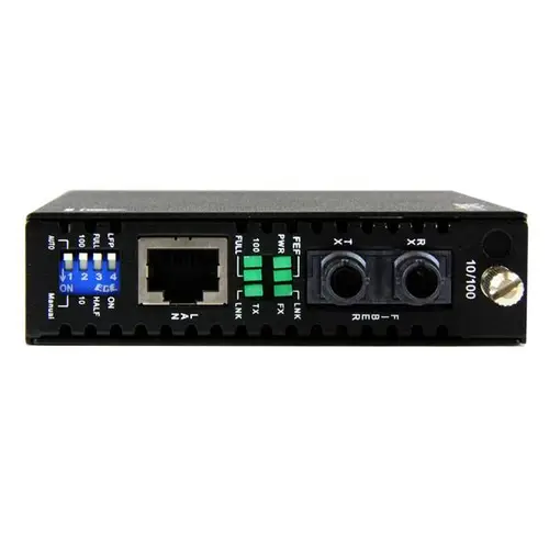 Conversor de Medios Ethernet 10/100 Mbps a Fibra Multi Modo Conector ST - 2km - Imagen 2