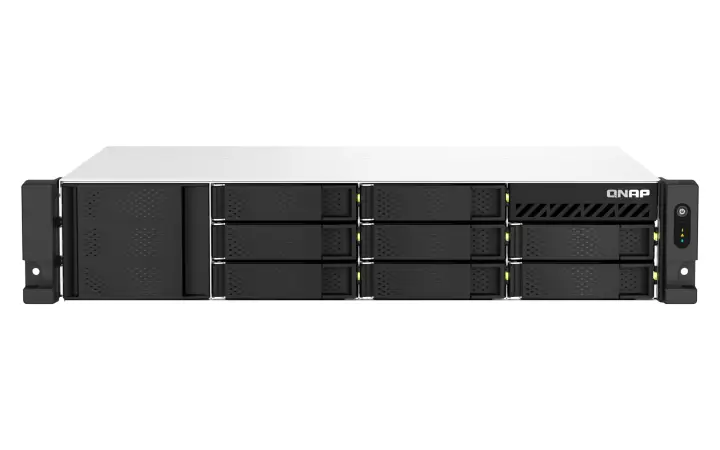 TS-873AEU-4G servidor de almacenamiento NAS Bastidor (2U) Ryzen Embedded V1500B 4 GB DDR4 0 TB QuTS hero Negro