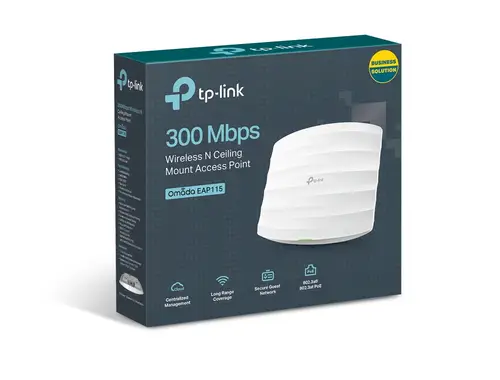 EAP115 punto de acceso inalámbrico 300 Mbit/s Blanco Energía sobre Ethernet (PoE) - Imagen 4