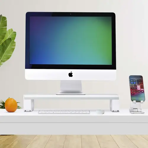 Soporte Elevador Ergonómico para Portátil o Monitor de Sobremesa - 15kg de Capacidad - 9cm de Altura Fija - Plataforma de Acero - Imagen 9