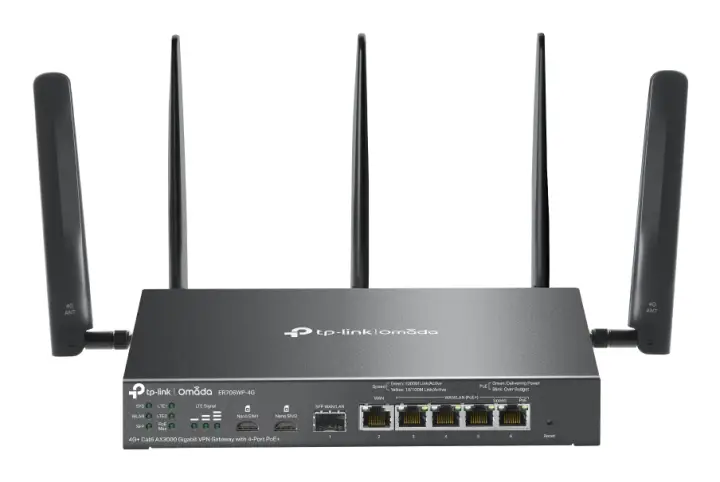 ER706WP-4G router inalámbrico Gigabit Ethernet Doble banda (2,4 GHz / 5 GHz) Negro