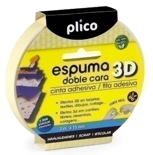 CINTA DOBLE CARA PLICO 2x15 ESPUMA
