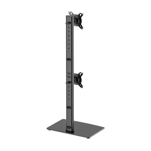 AISENS Soporte de Mesa Con Peana Eco Giratorio e Inclinable para 2 Monitor TV 12kg de 17 34  Negro - Imagen 3