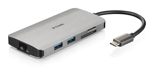 DUB-M810 base para portátil y replicador de puertos Alámbrico USB 3.2 Gen 1 (3.1 Gen 1) Type-C Aluminio - Imagen 2
