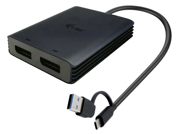 USB-A/USB-C Dual 4K/60 Hz DisplayPort Video Adapter