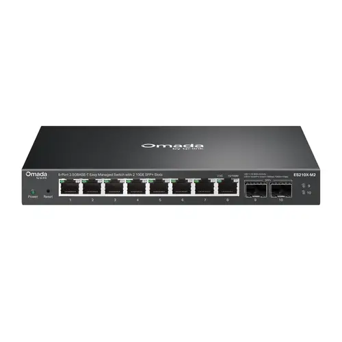 ES210X-M2 switch Gestionado 2.5G Ethernet (100/1000/2500) Montaje en pared/escritorio Negro - Imagen 1