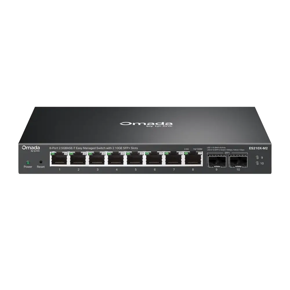 ES210X-M2 switch Gestionado 2.5G Ethernet (100/1000/2500) Montaje en pared/escritorio Negro