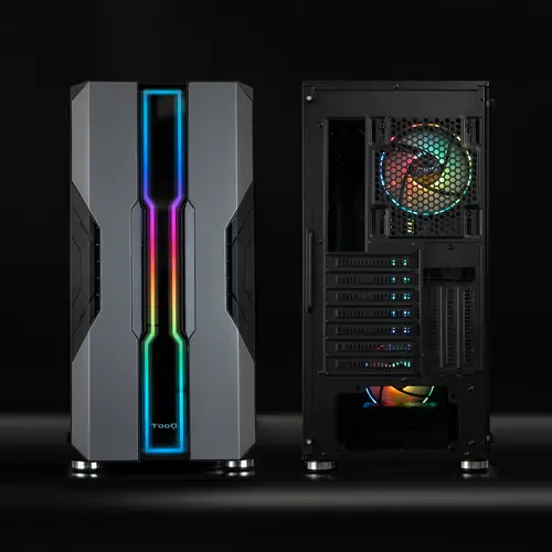 Caja Semitorre Gaming TQGCC103-B NIGHTCITY Negra - Imagen 3