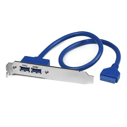 Cabezal Bracket de 2 puertos USB 3.0 SuperSpeed con conexión a Placa Base - Imagen 1
