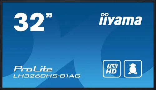 LH3260HS-B1AG pantalla de señalización Pizarra de caballete digital 80 cm (31.5") LED Wifi 500 cd / m² Full HD Negro Procesador incorporado Android 11 24/7 - Imagen 6