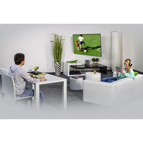 Soporte de Pared para televisores de 19 a 48", 2 brazos, Giratorio 180°, inclinable +5°/-12°, para televisores de hasta 20kg, VESA 200 x 200, Extensible, Color Negro - Imagen 11