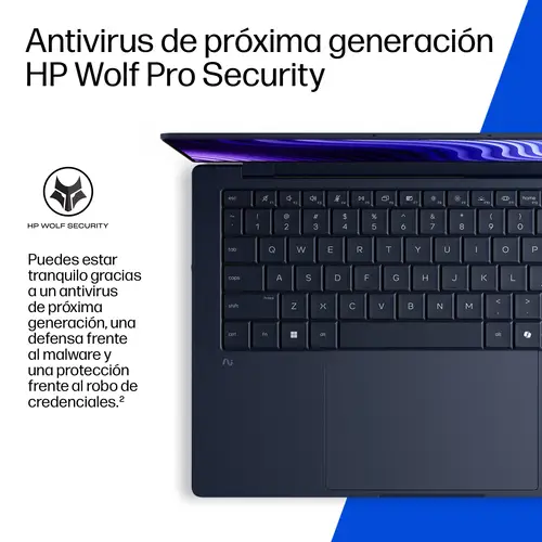 EliteBook X G2q 14 inch Notebook Next Gen AI PC Wolf Pro Security Edition Copilot+ PC Snapdragon X1P-42-100 Portátil 35,6 cm (14") WUXGA 32 GB LPDDR5x-SDRAM 1 TB SSD Wi-Fi 7 (802.11be) Windows 11 Pro Azul - Imagen 8