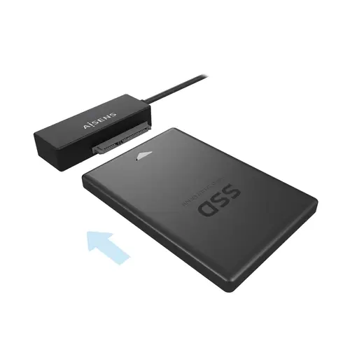 Adaptador ASE-35A01B SATA a USB-A USB 3.0/USB3.1 GEN1 para Discos Duros 2.5? y 3.5? con Alimentador, Negro - Imagen 3