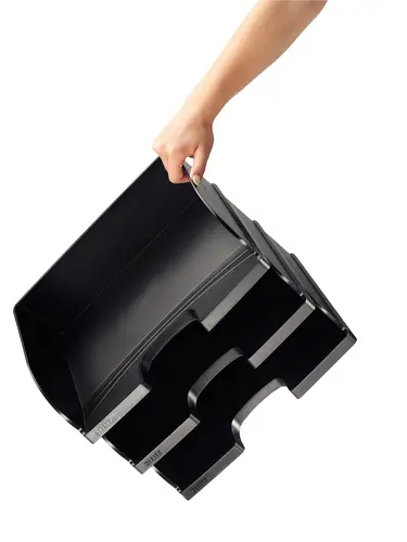 52190095 bandeja de escritorio/organizador Poliestireno Negro - Imagen 3