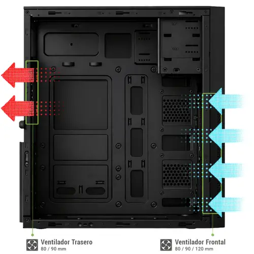 CAJA ATX A780 USB-C 3.2 GEN1 FTE.500W BASIC500 - Imagen 4