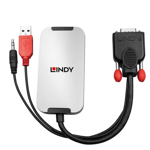 38296 adaptador de cable de vídeo Negro, Blanco - Imagen 2