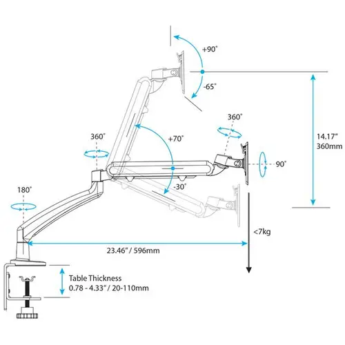 Soporte con Brazo Articulado y Diseño de Perfil Delgado para Monitor - Imagen 6