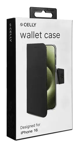WALLY1078 funda para teléfono móvil 15,5 cm (6.1") Funda cartera Negro - Imagen 3