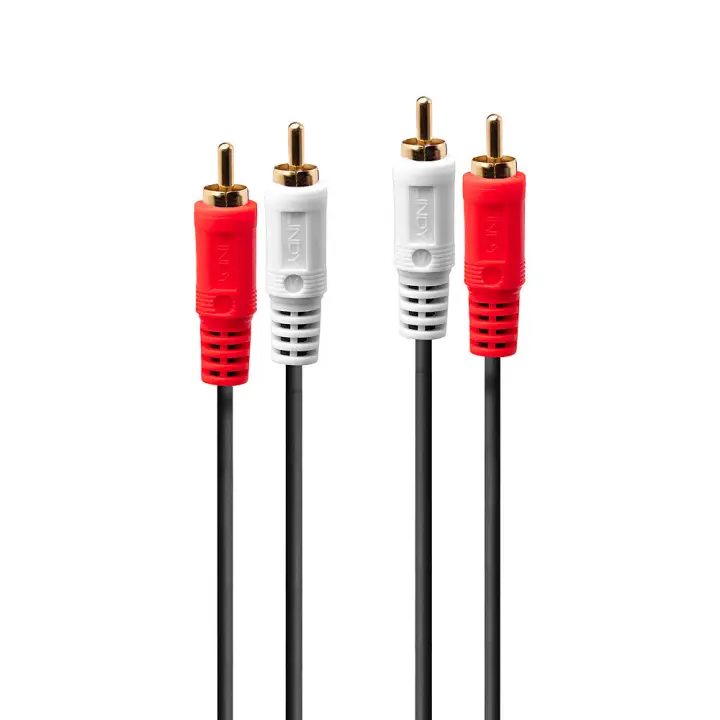 35660 cable de audio 1 m 2 x RCA Rojo, Blanco