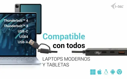 Metal USB-C HUB 2x USB 3.0 + 2x USB-C - Imagen 5