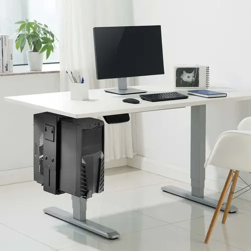 Soporte Giratorio Antirrobo y Altura Personalizable para CPU para Montaje por Debajo de Escritorio o a La Pared - Imagen 5