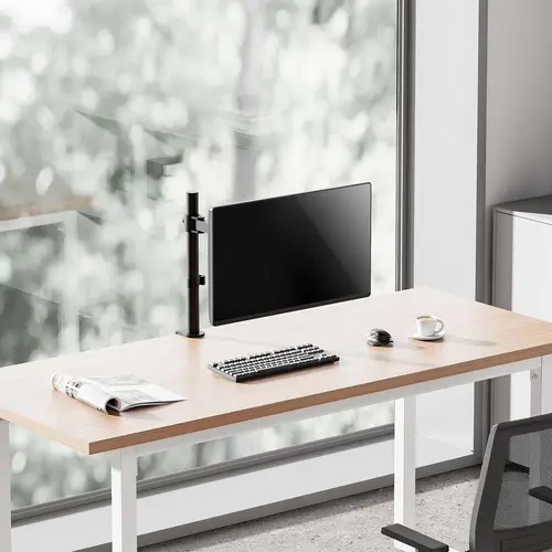 Soporte de mesa eco giratorio e inclinable para monitor/TV 10kg (3 Pivotes, 1 Brazos) de 17-32, Negro - Imagen 5