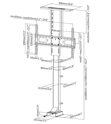 Soporte de TV con mando a distancia motorizado de 37"-65 - Imagen 10