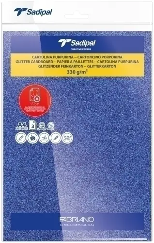 CARTULINA PURPUR.A4 SADIPAL AZ P/3