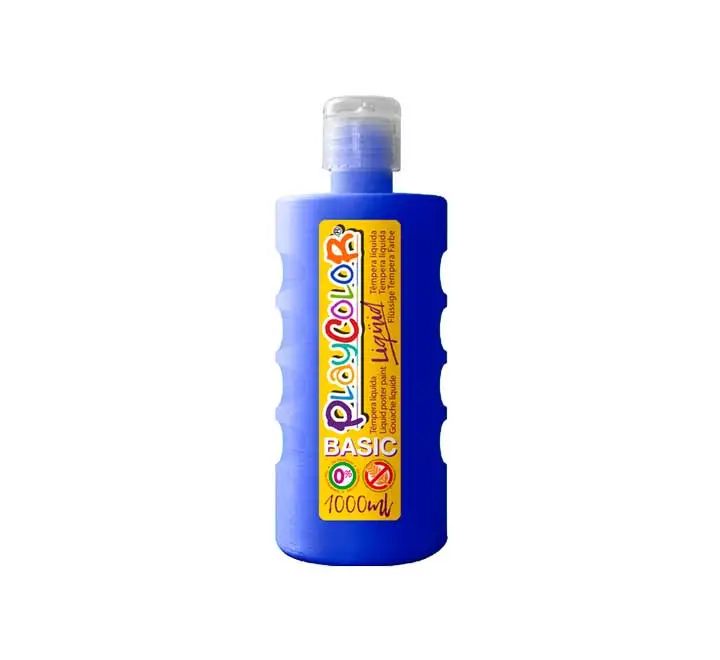 BOTE ERG. TEMPERA LIQ. PLAYCOLOR 1000ML AZUL OSC
