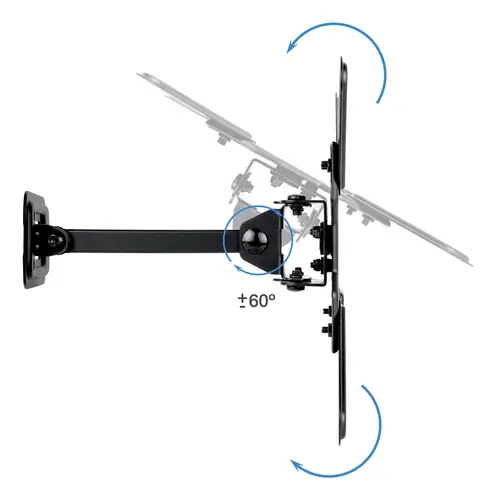 Soporte de Pared para Pantallas 13"-43", Negro - Imagen 3