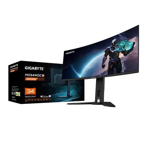 Monitor de juegos curvo OLED WQHD MO34WQC2 de 34" - 3440 x 1440, 240Hz, 0.03ms, KVM, 250 cd/m², FreeSync Premium Pro, DisplayHDR True Black 400, HDMI 2.1, Displayport 1.4 - Imagen 8