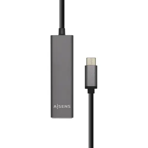 Hub USB 3.1 USB-C, USB-C/M - 4 x Tipo A/H, Gris, 15 cm - Imagen 1