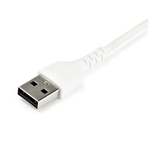 Cable de Carga USB-A a USB-C de 2m - Cable de Carga Rápida y Sincronización USB 2.0 de Servicio Pesado - Cable de Datos USB 2.0- Resistente con Fibra de Aramida - M/M - 3A - Blanco - Imagen 4