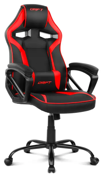 DR50 Silla para videojuegos de PC Asiento acolchado tapizado Negr..