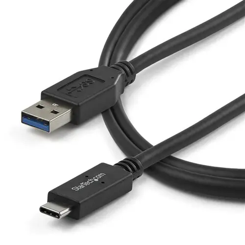 Cable de Carga y Sincronización USB-A a USB-C de 1m - Cable USB de 10Gbps - Cable de Datos USB-A a USB Tipo C - M/M - Negro - Imagen 5