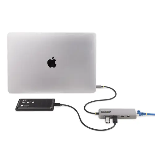 Hub USB-C de 3 Puertos con Red Ethernet de 2,5Gbps y Entrega de Alimentación PD de 100W de Paso - USB 3.2 10Gbps - Ladrón de 2 Puertos USB-A - 1 Puerto USB Tipo C - Imagen 5
