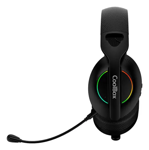 WB01 RGB Auriculares Inalámbrico y alámbrico Diadema Juego USB Tipo C Bluetooth Negro - Imagen 2